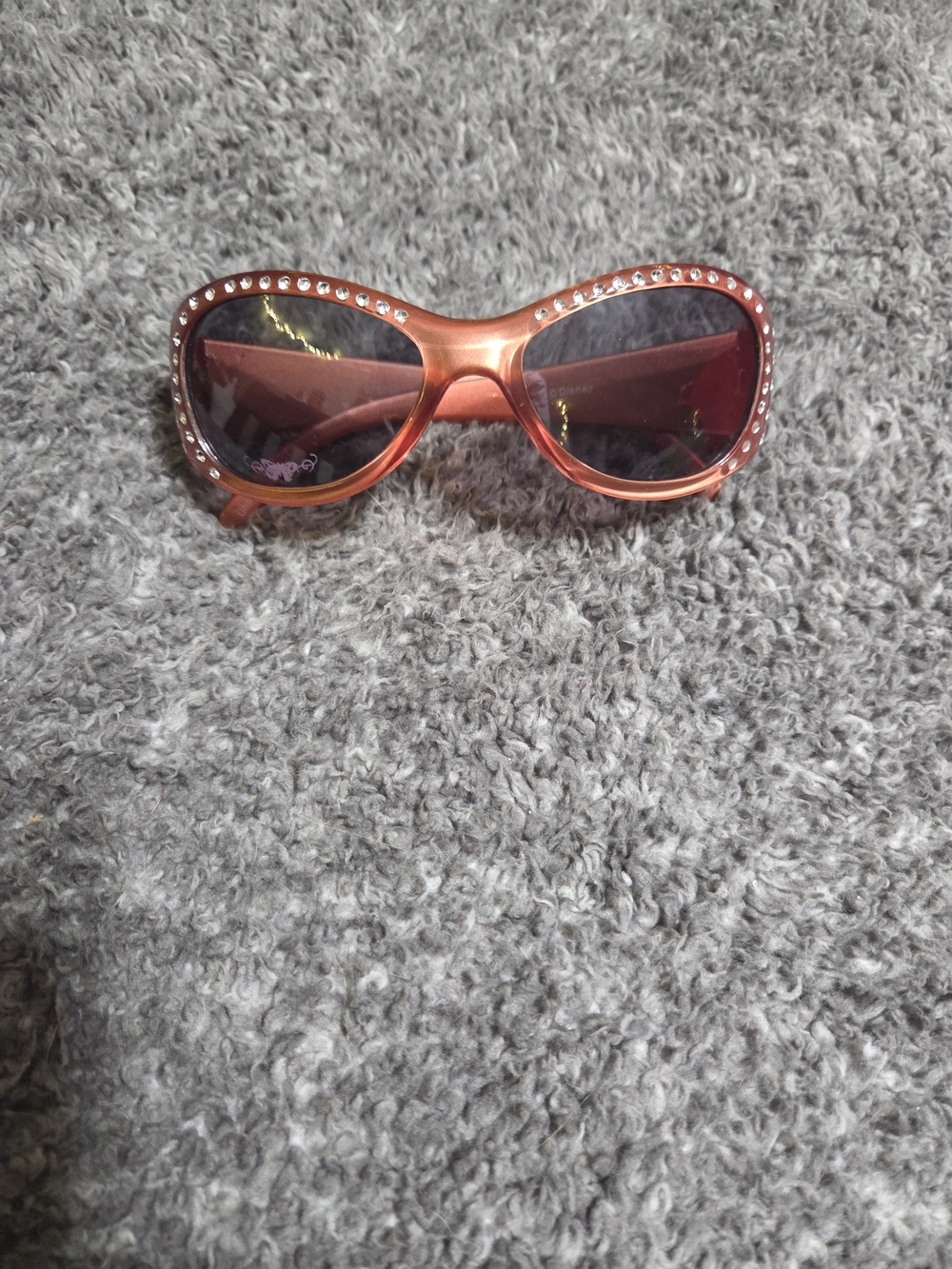 Disney Orange Kids Sunglasses with Rhinestone Trim